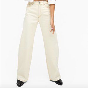 Monki Yoko-Off White Jeans (Size S)